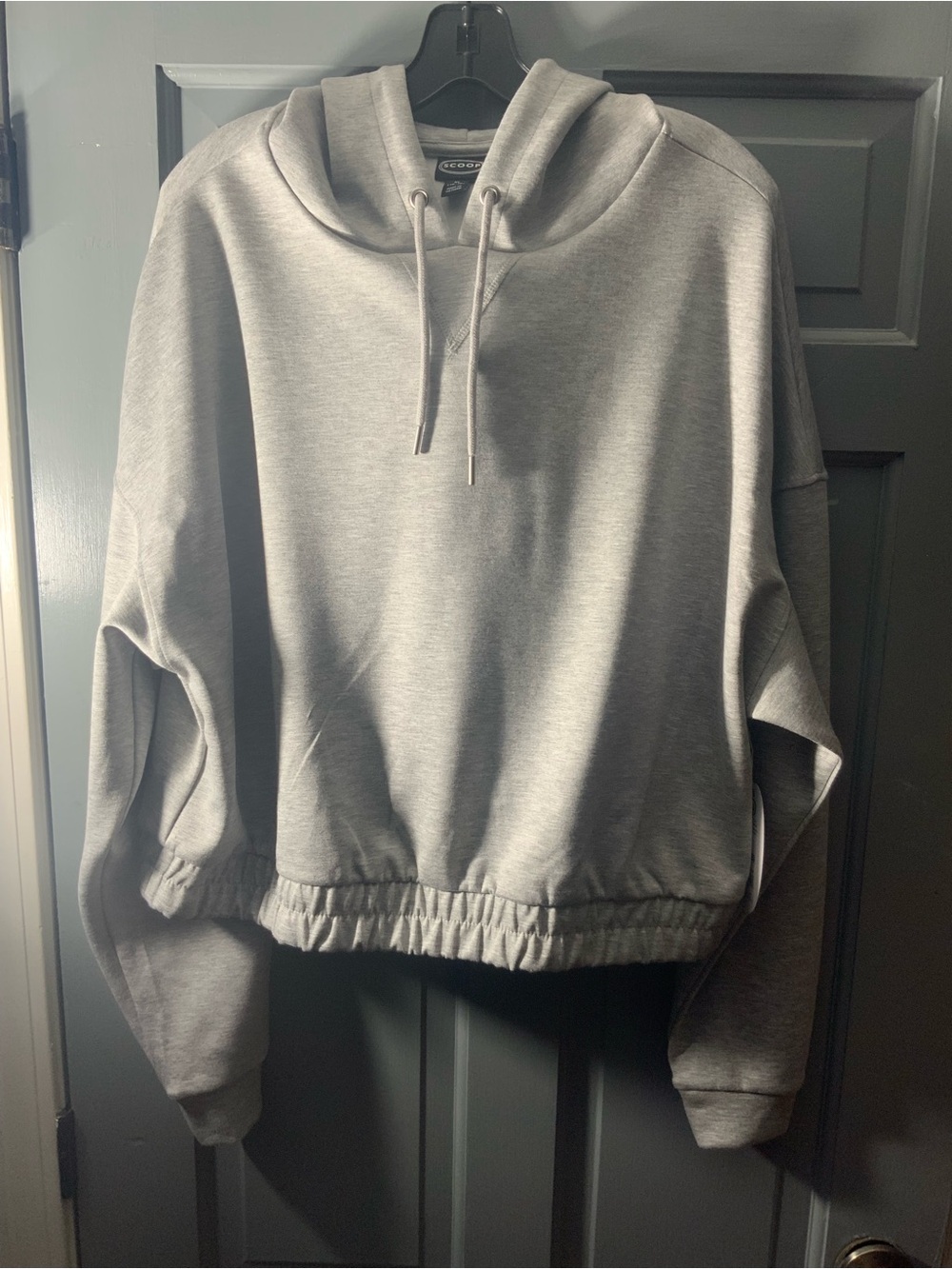 Lacoste Women's Light Gray Hooded Pullover Sweatshirt